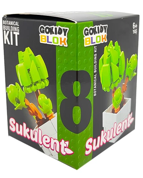 Gokidy Blok Sukulent Bitki Yapım Seti No 8 OZA61531 ürün görseli 1