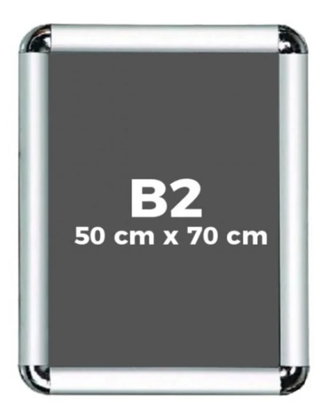 Alüminyum B2 50x70cm Çerçeve Rondo Köşe Aç Kapa Açılır Kapanır - 1 adet ürün görseli 1