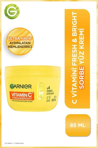 C Vitamini Fresh & Bright Aydınlatıcı Nemlendirici Sorbe Yüz Kremi 85 ML, Vegan & Cruelty Free ürün görseli 1