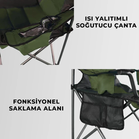 Madfox Echo Katlanır Kamp Sandalyesi Yeşil - Resim 6