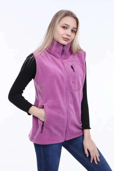 Store Kadın Polar Yelek Tam Fermuarlı Outdoor Spor Yelek 3cepli ürün görseli 1