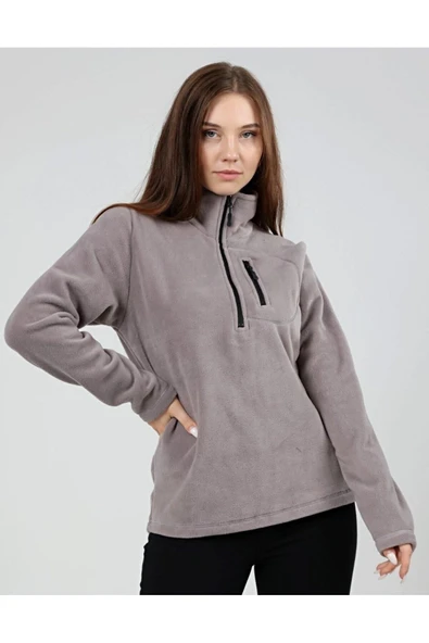 Store Kadın Polar Yarım Fermuarlı Outdoor Cepli Spor Polar ürün görseli 1