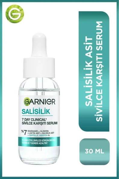 Salisilik 7 Day Clinical Sivilce Karşıtı Serum 30ML, (7% Niasinamid, Gliserin, Laktik Asit) , Vegan ürün görseli 1