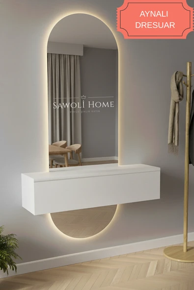 Sawoli Home Lotus Aynalı Dresuar 80 cm ürün görseli 1