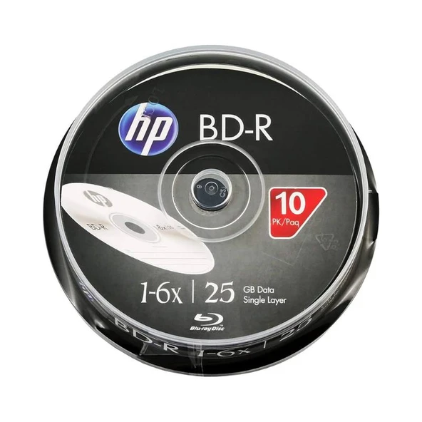 HP Blu-Ray BD-R 6X 25GB 10Lu Cake Box - BRE00071-3 ürün görseli 1
