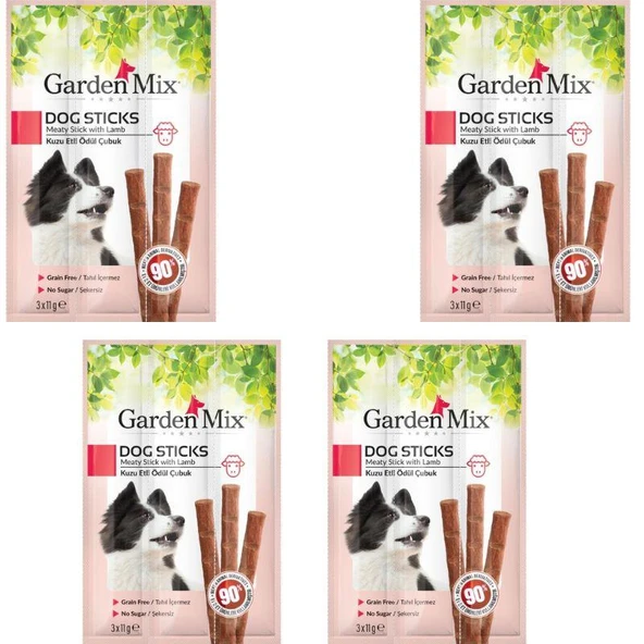 Gardenmix Kuzu Etli Köpek Stick Ödül 3*11 Gr X 4 Adet ürün görseli 1