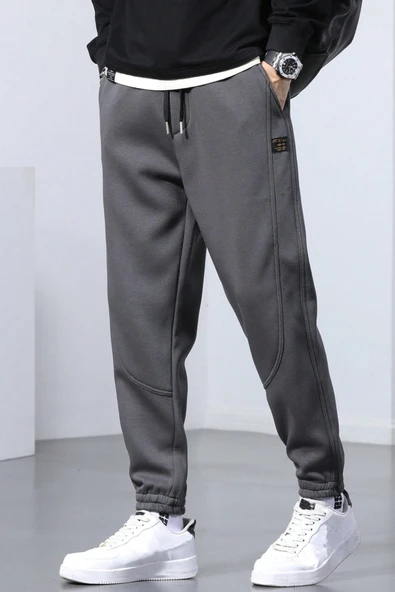 Erkek Eşofman İçi Polarlı Bağcıklı Bel Jogger Spor fitness Eşofman Altı SPOR-ESF001 ürün görseli 1