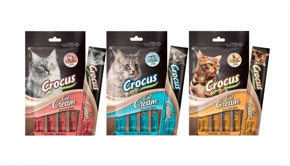 Crocus Deniz Ürünleri Krema Kedi Ödülü 4x15gr 3 Paket ürün görseli 1