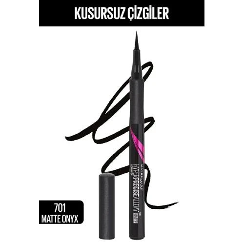 Maybelline New York Hyper Precise All Day Eyeliner - 701 Matte Onyx - Mat Siyah ürün görseli 1