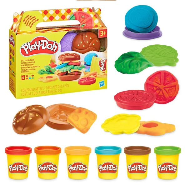 Play Doh Yiyecek Şekilleri Oyun Hamur Seti G1609 G1614 Izgara ürün görseli 1