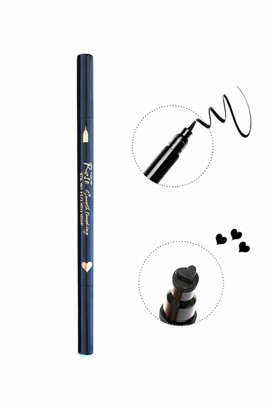 3B Trend Çift Uçlu Kalp Desenli Kalem Eyeliner ürün görseli 1