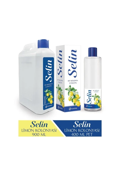 Selin Limon Kolonyası 900 ml Bidon + 400 ml Pet 2 li Set ürün görseli 1