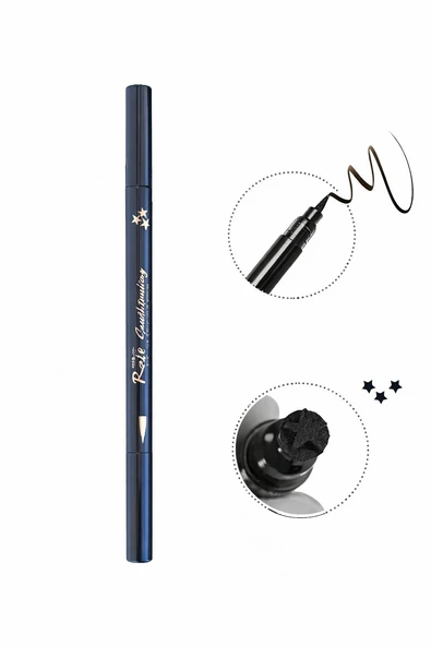 3B Trend Çift Uçlu Yıldız Desenli Kalem Eyeliner ürün görseli 1