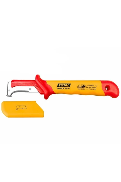 Total THIDCK1851 50x185mm VDE Kanca Bıçak Kablo Sıyırma Soyma Bıçağı İzoleli ürün görseli 1