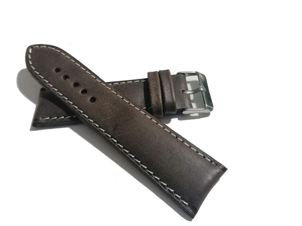 Fado &Hertür Saate &Uygun Hakiki Deri  24 mm  Koyu kahve  saat  kordonun   (451) ürün görseli 1