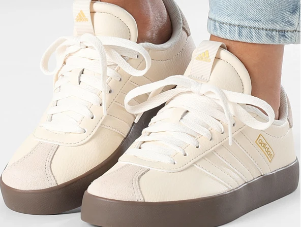 adidas VL Court 3.0 Wonder White Gold Metallic Kadın Spor Ayakkabı IH4019 ürün görseli 1