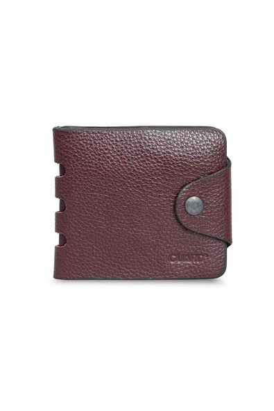 Guard Bordo Hakiki Deri Yatay Model Patlı Spor Erkek Cüzdan // GRD260225WT1079 ürün görseli 1