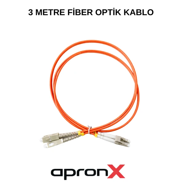 3 Metre SC-LC MM OM2 50/125 DX Patch Kablo Patch Cord APX-PC20300 ürün görseli 1