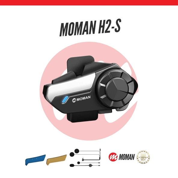 Moman H2S Motosiklet İnterkomu Çift Kanallı ürün görseli 1