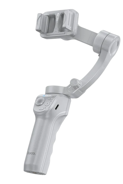 Hoco. K24 360 Derece Otomatik Yüz Takipli Tripodlu Akıllı Selfie Gimbal - Gri ürün görseli 1