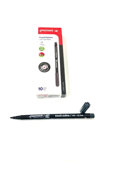 YUVARLAK UÇ YIKANABİLİR KEÇELİ KALEM 10 'LU ( 1 PAKET ) ürün görseli 1
