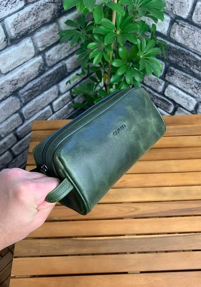 Guard Antik Yeşil Hakiki Deri Unisex El Çantası // GRD260225WT1474 ürün görseli 1