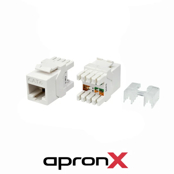 APX-UTP181 CAT6 180° UTP Keystone Jack (100 Adet) ürün görseli 1