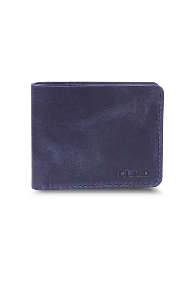 Guard Antik Lacivert Hakiki Deri El Yapımı Erkek Cüzdan // GRD260225WT1559 ürün görseli 1
