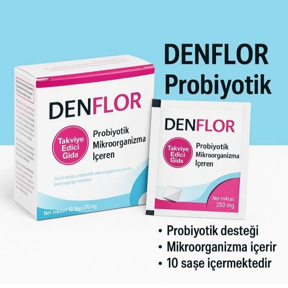 Denflor Probiyotik 10 Saşe (SKT:10/2028) ürün görseli 1