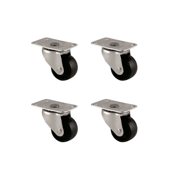 Furç Tablalı Bilyalı Teker - 38MM - Siyah HKS234 - 4 Adet ürün görseli 1