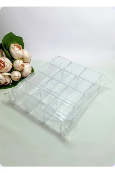 Aker Hediyelik Şeffaf Kutu Mika Kutu 5x5x5 Cm Ölçülerinde 100 Adet Şeffaf Pleksi Kare Kutu Modelleri – Masaüstü Or ürün görseli 1