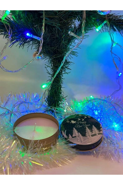 Görke Tasarım Yeni Yıl, Noel, Yılbaşı Hediyesi Happy New Year Metal Mum ürün görseli 1