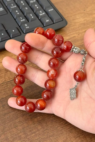 14 MM Maskot Akik Taşı Tesbih ürün görseli 1