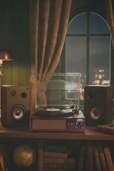 Midex Mtx-303S SET Nostaljik Pikap Plak Çalar ve Hoparlör Ses Sistemi (Bluetooth USB) ürün görseli 1