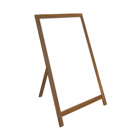 Lüks Ahşap Ayaklı Yazı Tahtası 50x70cm - Beyaz ürün görseli 1
