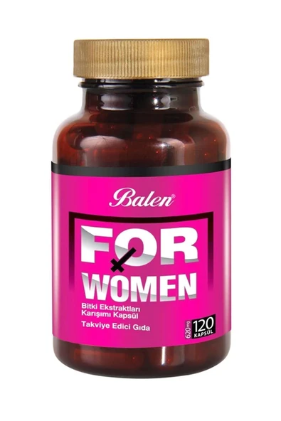 BALEN FORWOMEN BİTKİ EKSTRATLARI KARIŞIMI KAPSÜL 620 MG *120 ürün görseli 1