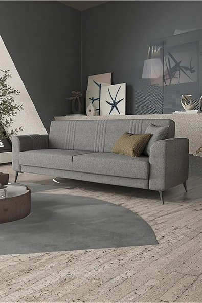 Modalife Mitra Üçlü Salon&oturma Odası Kanepe - Gri ürün görseli 1