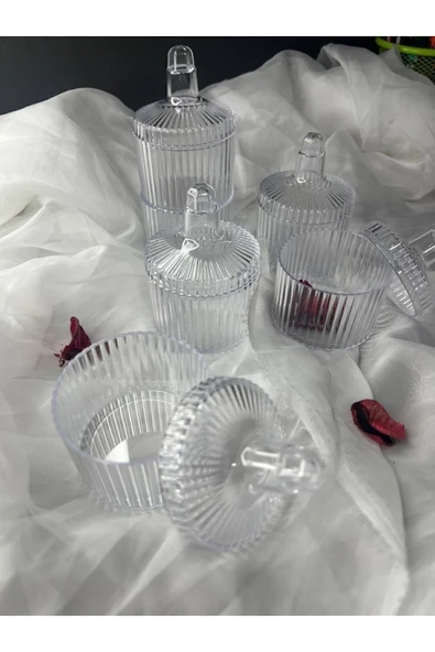 Store 16'li Mika Şekerlik Kutu-plastik Şeffaf Hediyelik Mum Kutu ürün görseli 1