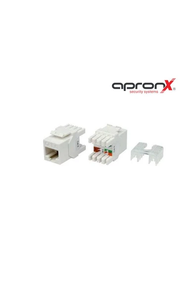 APX-UTP181 CAT6 180° UTP Keystone Jack (50 Adet) ürün görseli 1