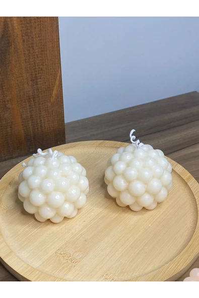 Görke Tasarım Bubble Silindir ve Bubble Yuvarlak Mum - Resim 6
