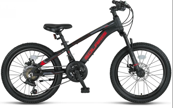 ÜMİT 2051 SOLARIS ERKEK ÇOCUK BİSİKLETİ 254H MD 20 JANT 21 VİTES BLACK RED ürün görseli 1