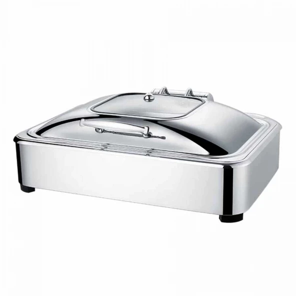 Chafing Dish Dörtgen Hidrolik Kapak 9 L 1/1 Gömme (CDH-9G) ürün görseli 1