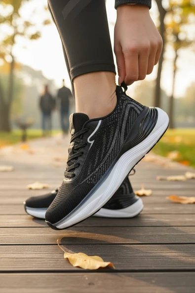 Enoch Kadın Spor Ayakkabı Jakarlı Örme Saya Ve Yüksek Yastıklamalı Comfort Tabanlı Koşu Ve Yürüyüş Sneaker ürün görseli 1