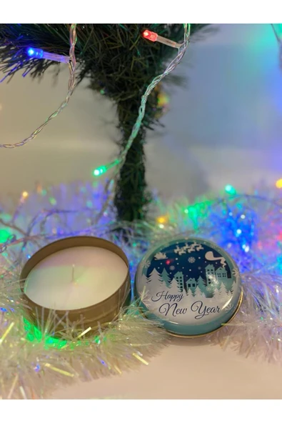 Görke Tasarım Yeni Yıl, Noel, Yılbaşı Hediyesi Happy New Year Metal Mum ürün görseli 1