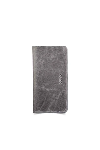 Guard Crayz Gri Hakiki Deri Telefon Girişli Unisex Portföy Cüzdan  // GRD260225WT812 ürün görseli 1