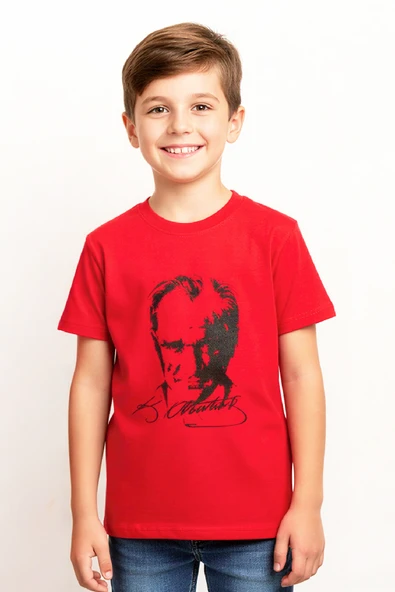 Erkek Çocuk ATATURK Posterli T-Shirt 8-12 Yaş 12541 ürün görseli 1