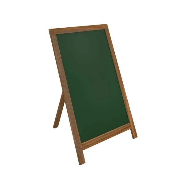 Lüks Ahşap Ayaklı Yazı Tahtası 60x85cm - Yeşil/Siyah ürün görseli 1