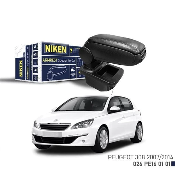 NIKEN PEUGEOT 308 2007-2013 ARACA ÖZEL KOL DAYAMA SİYAH ürün görseli 1