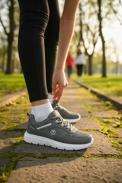 Enoch Kadın Spor Ayakkabı Nefes Alabilen Geniş Gözenekli File Saya Ve Comfort Esnek Tabanlı Günlük Yürüyüş Sneaker ürün görseli 1