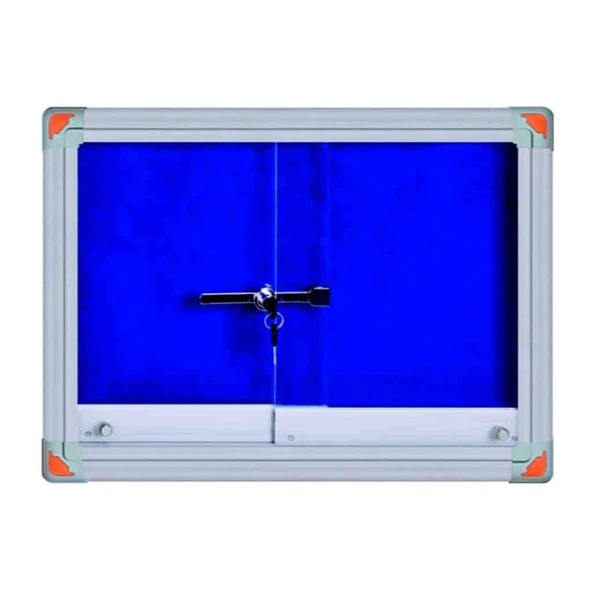 Kilitli Sürgülü Kapak İlan Panosu 60x90cm ürün görseli 1